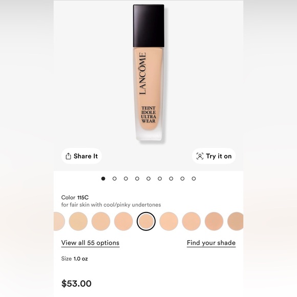 Lancôme Teint Idole Ultra Wear Liquid Foundation - 115C - Picture 3 of 10